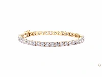 14 karaat geelgouden armband met 10,34 crt. diamant - afbeelding 1 van  8