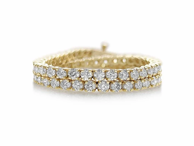 14 karaat geelgouden armband met 3,05 crt. diamant - afbeelding 1 van  8