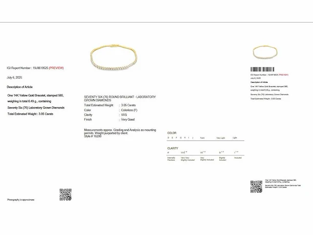 14 karaat geelgouden armband met 3,05 crt. diamant - afbeelding 2 van  8