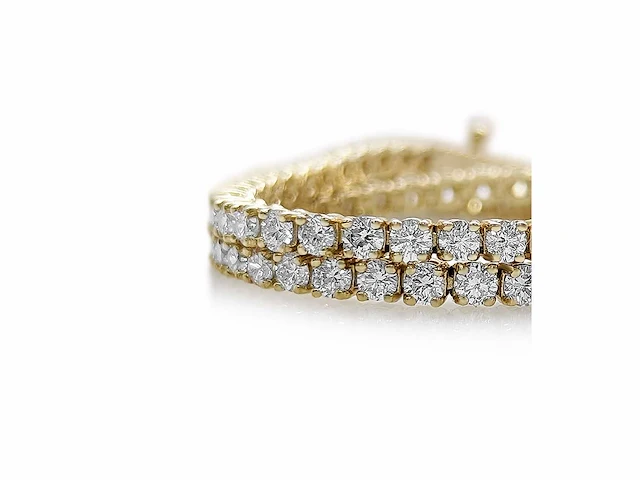 14 karaat geelgouden armband met 3,05 crt. diamant - afbeelding 3 van  8