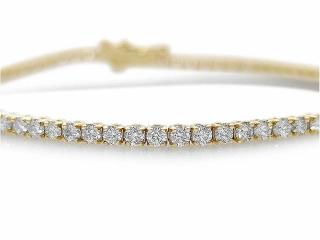 14 karaat geelgouden armband met 3,05 crt. diamant - afbeelding 4 van  8