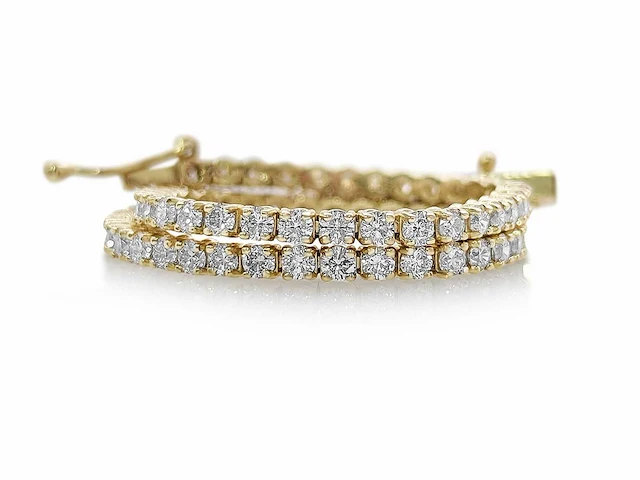 14 karaat geelgouden armband met 3,05 crt. diamant - afbeelding 5 van  8