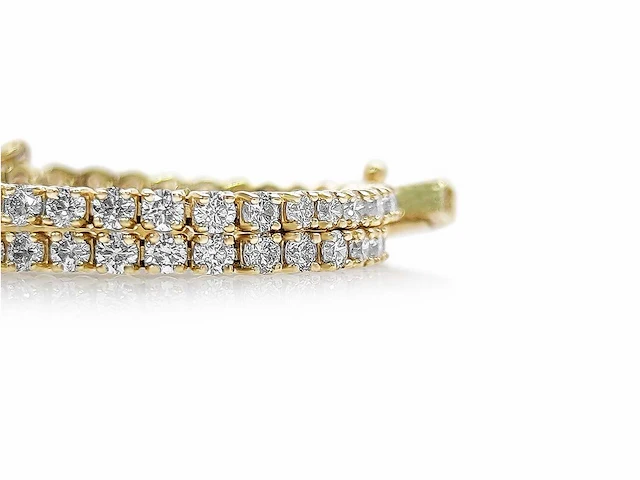 14 karaat geelgouden armband met 3,05 crt. diamant - afbeelding 7 van  8