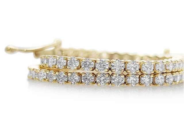 14 karaat geelgouden armband met 3,05 crt. diamant - afbeelding 8 van  8