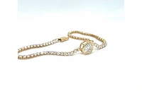 14 karaat geelgouden armband met 3,09 crt. diamant - afbeelding 4 van  6