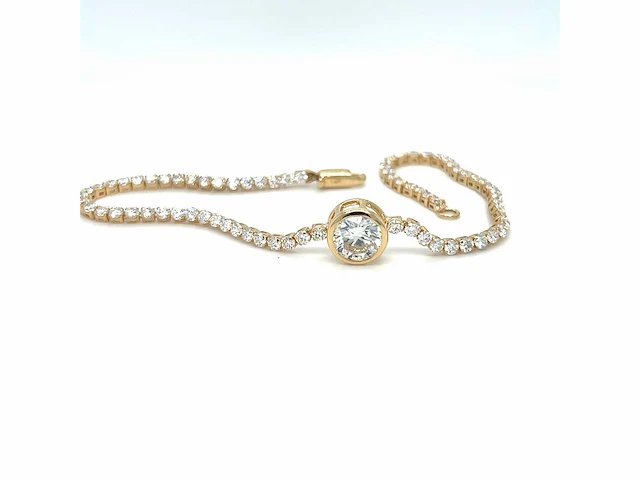 14 karaat geelgouden armband met 3,09 crt. diamant - afbeelding 5 van  6