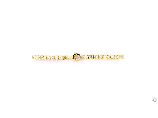 14 karaat geelgouden armband met 4,68 crt. diamant - afbeelding 3 van  5