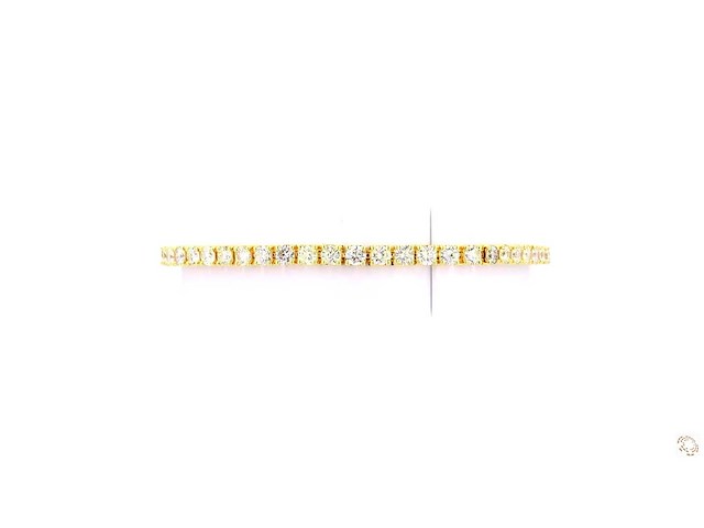 14 karaat geelgouden armband met 4,68 crt. diamant - afbeelding 4 van  5