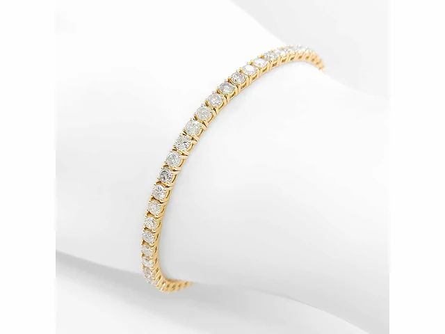 14 karaat geelgouden armband met 5,30 crt. diamant - afbeelding 1 van  6