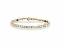 14 karaat geelgouden armband met 5,63 crt. natuurlijke diamant - afbeelding 3 van  6