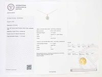 14 karaat geelgouden ketting met 1,18 crt. natuurlijke diamant - afbeelding 2 van  7