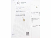 14 karaat geelgouden ketting met 1,18 crt. natuurlijke diamant - afbeelding 3 van  7