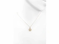 14 karaat geelgouden ketting met 1,18 crt. natuurlijke diamant - afbeelding 4 van  7