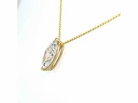 14 karaat geelgouden ketting met 1,52 crt. diamant - afbeelding 8 van  11
