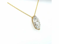 14 karaat geelgouden ketting met 1,52 crt. diamant - afbeelding 9 van  11