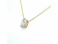 14 karaat geelgouden ketting met 2,04 crt. diamant - afbeelding 5 van  9