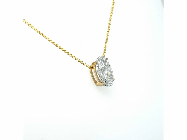 14 karaat geelgouden ketting met 2,04 crt. diamant - afbeelding 6 van  9