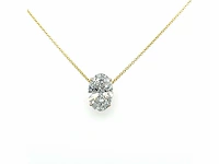 14 karaat geelgouden ketting met 2,04 crt. diamant - afbeelding 8 van  9
