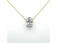 14 karaat geelgouden ketting met 2,04 crt. diamant - afbeelding 5 van  9