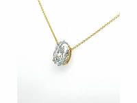 14 karaat geelgouden ketting met 2,04 crt. diamant - afbeelding 7 van  9