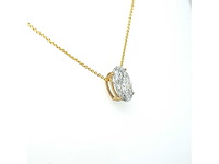 14 karaat geelgouden ketting met 2,04 crt. diamant - afbeelding 4 van  9