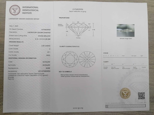 14 karaat geelgouden ketting met 2,09 crt diamant - afbeelding 2 van  8