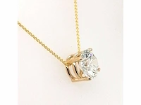 14 karaat geelgouden ketting met 2,09 crt diamant - afbeelding 5 van  8