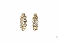 14 karaat geelgouden oorringen met 5,01 crt diamanten - afbeelding 4 van  6