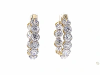 14 karaat geelgouden oorringen met 5,01 crt diamanten - afbeelding 5 van  6