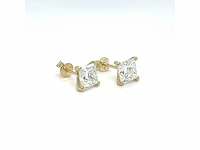 14 karaat geelgouden oorstekers met 3,07 crt. diamant - afbeelding 5 van  9