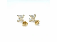14 karaat geelgouden oorstekers met 3,07 crt. diamant - afbeelding 9 van  9