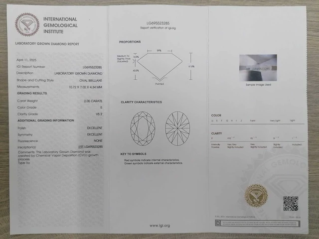 14 karaat geelgouden oorstekers met 4,10 crt. diamant - afbeelding 2 van  5