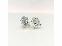 14 karaat geelgouden oorstekers met 4,10 crt. diamant - afbeelding 5 van  5
