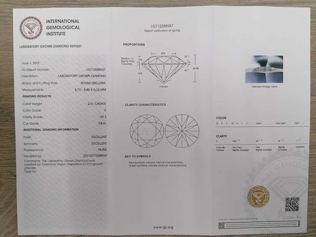 14 karaat geelgouden oorstekers met 5,03 crt. diamant - afbeelding 3 van  6