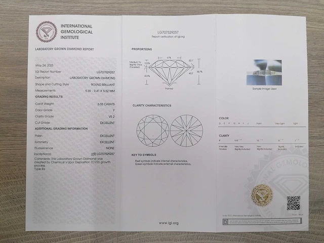14 karaat geelgouden oorstekers met 6,07 crt. diamant. - afbeelding 3 van  6