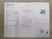 14 karaat geelgouden oorstekers met 6,07 crt. diamant. - afbeelding 3 van  6