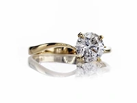 14 karaat geelgouden ring met 1,06 natuurlijke diamant - afbeelding 5 van  8