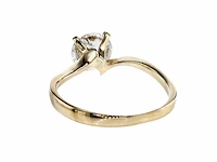 14 karaat geelgouden ring met 1,06 natuurlijke diamant - afbeelding 6 van  8