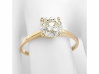 14 karaat geelgouden ring met 1,10 natuurlijke diamant - afbeelding 1 van  8
