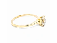 14 karaat geelgouden ring met 1,10 natuurlijke diamant - afbeelding 6 van  8