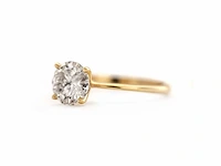 14 karaat geelgouden ring met 1,22 natuurlijke diamant. - afbeelding 4 van  7