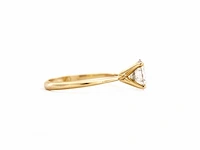 14 karaat geelgouden ring met 1,22 natuurlijke diamant. - afbeelding 6 van  7