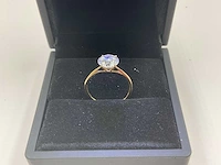14 karaat geelgouden ring met 2 crt. diamant - afbeelding 1 van  7