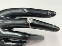 14 karaat geelgouden ring met 2 crt. diamant - afbeelding 6 van  7