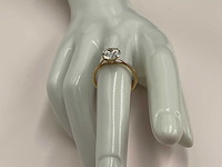 14 karaat geelgouden ring met 2 crt. diamant - afbeelding 7 van  7