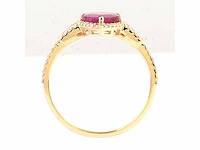 14 karaat geelgouden ring met 2,07 crt. robijn diamant. - afbeelding 5 van  6