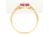 14 karaat geelgouden ring met 2,07 crt. robijn diamant. - afbeelding 5 van  6