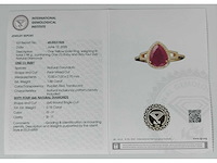 14 karaat geelgouden ring met 2,07 crt. robijn diamant. - afbeelding 6 van  6