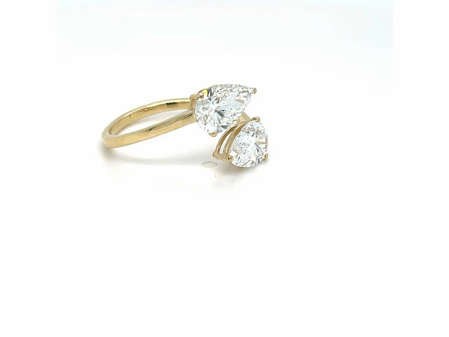 14 karaat geelgouden ring met 2,10 crt. diamant - afbeelding 2 van  7