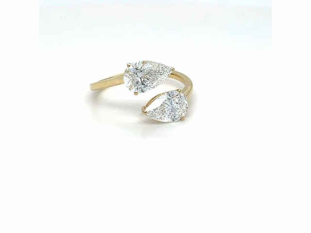14 karaat geelgouden ring met 2,10 crt. diamant - afbeelding 6 van  7